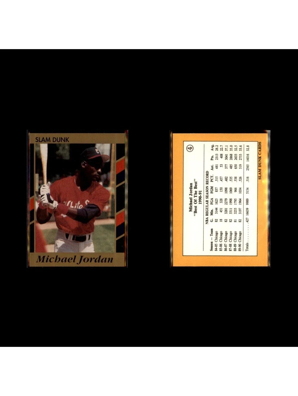 1990-91 Michael Jordan Best of the Best Slam Dunk #4 Baseball Oddball Card